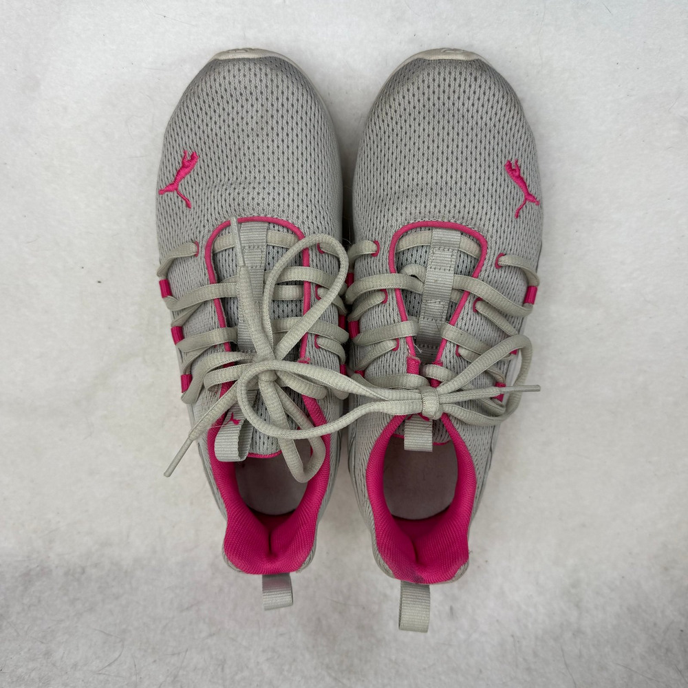 PUMA Kids Gently Worn Pink‎ Gray Athletic Shoes Sz 3C - Picture 3 of 6